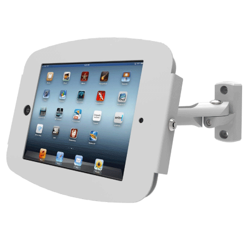 iPad Swing Arm Wall Mount Locking Enclosure