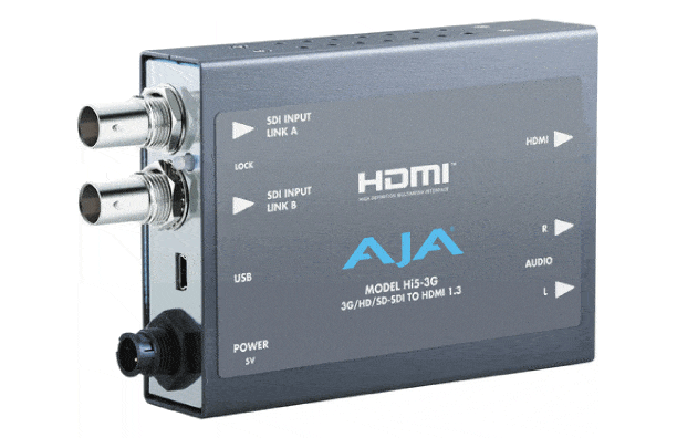 AJA Hi5-3G 3G-SDI, dual or single link