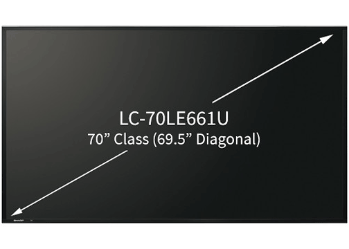 70” Sharp AQUOS LC-70LE661U for rent