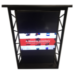 Black Truss Lectern for rent