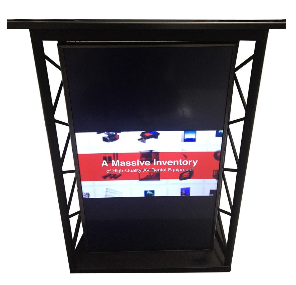 Black Truss Lectern for rent