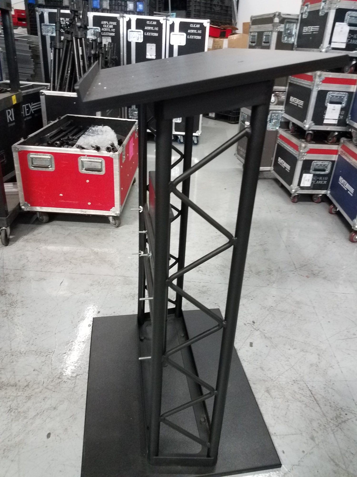 Black Truss Lectern for rent