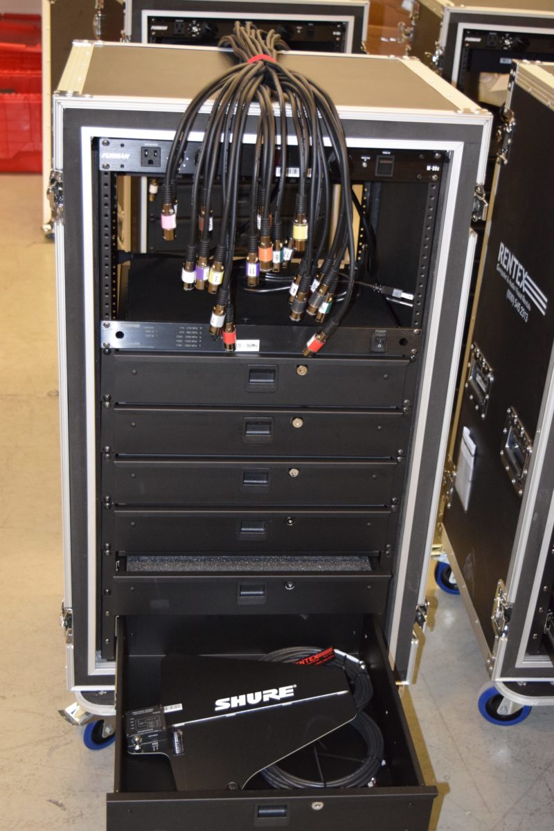 Shure High Capacity Mic Rack for rent