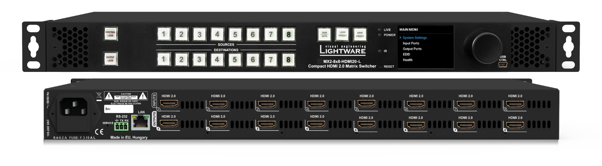 Lightware Visual Engineering MX2-8x8-HDMI20-L for rent